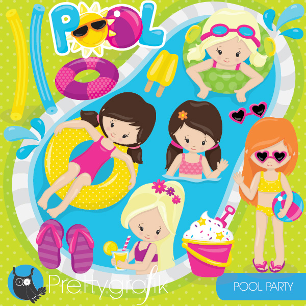 Pool party clipart cl 0 prettygrafik cliparts and