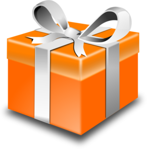 Present or a t wrapped vector clip art