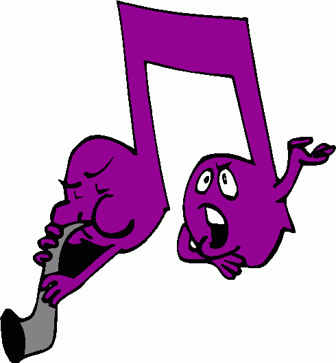 Purple music notes clipart
