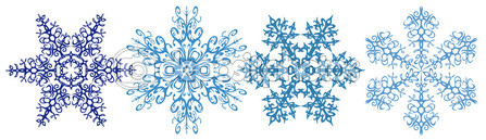 Purple snowflakes clip art at clker vector