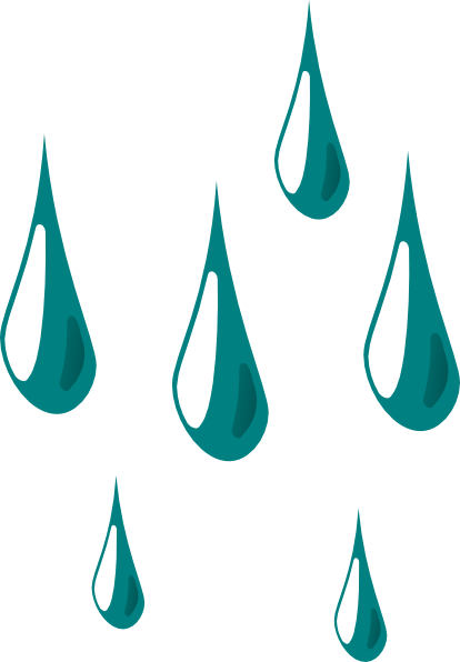 Raindrops animated clipart 2