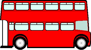 Red bus clipart