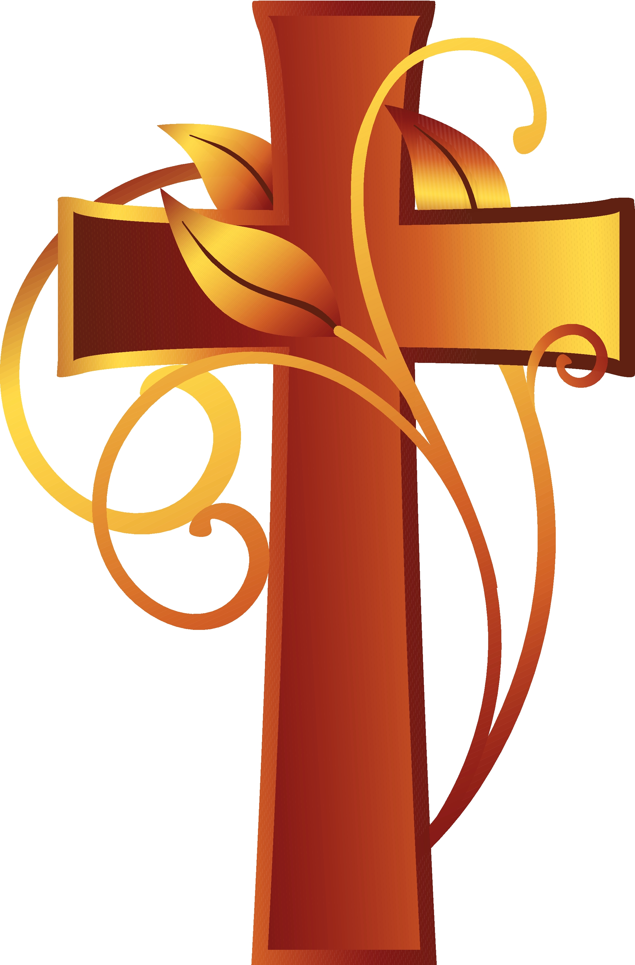 Rose cross and bible clipart