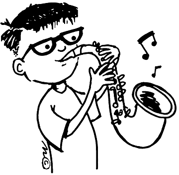 Saxophone clipart 6