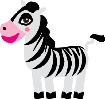 Smiling zebra clip art 3