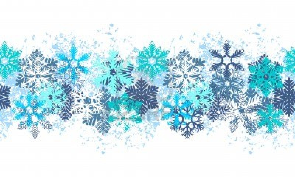 Snowflake banner clipart 2