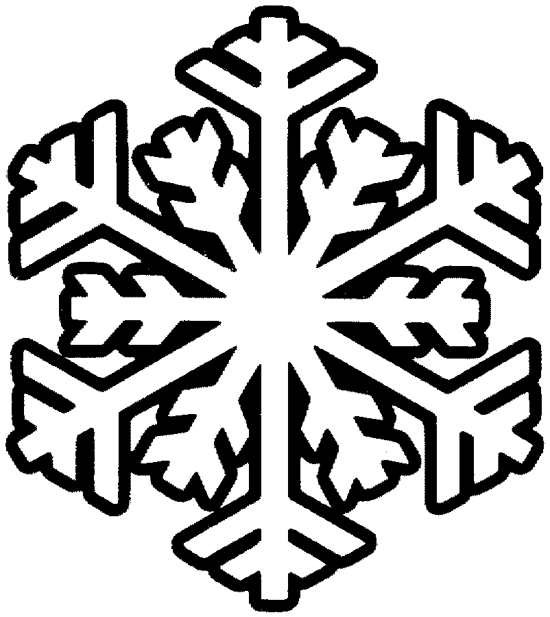 Snowflake clipart black and white free 3