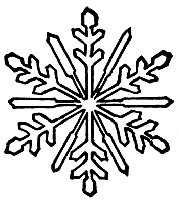 Snowflake clipart black and white free