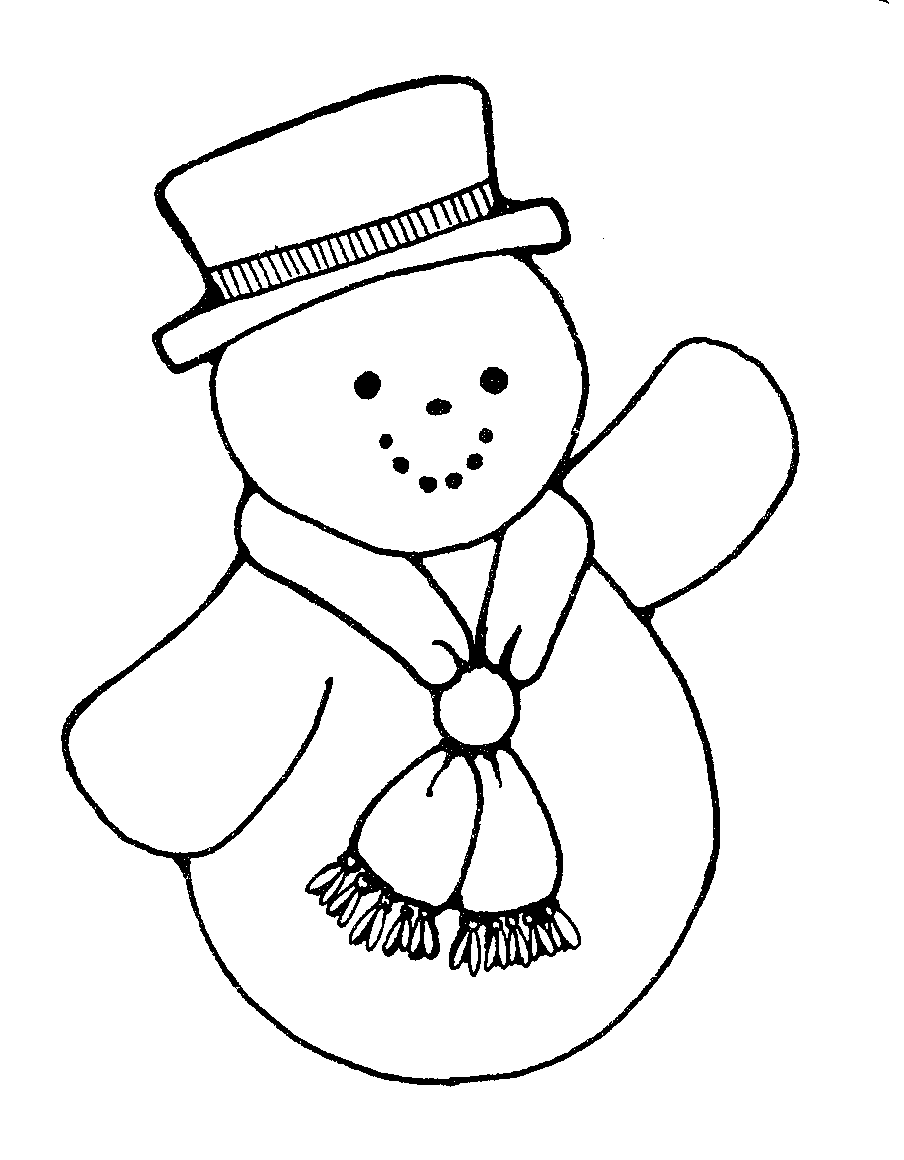 Snowman  black and white snowflake clipart black and white free