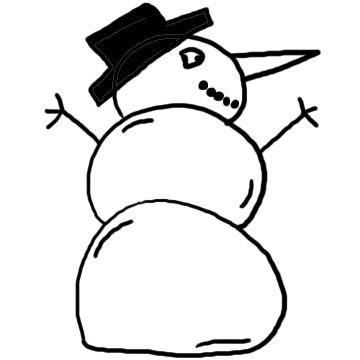 Snowman  black and white snowman black and white christmas t clipart