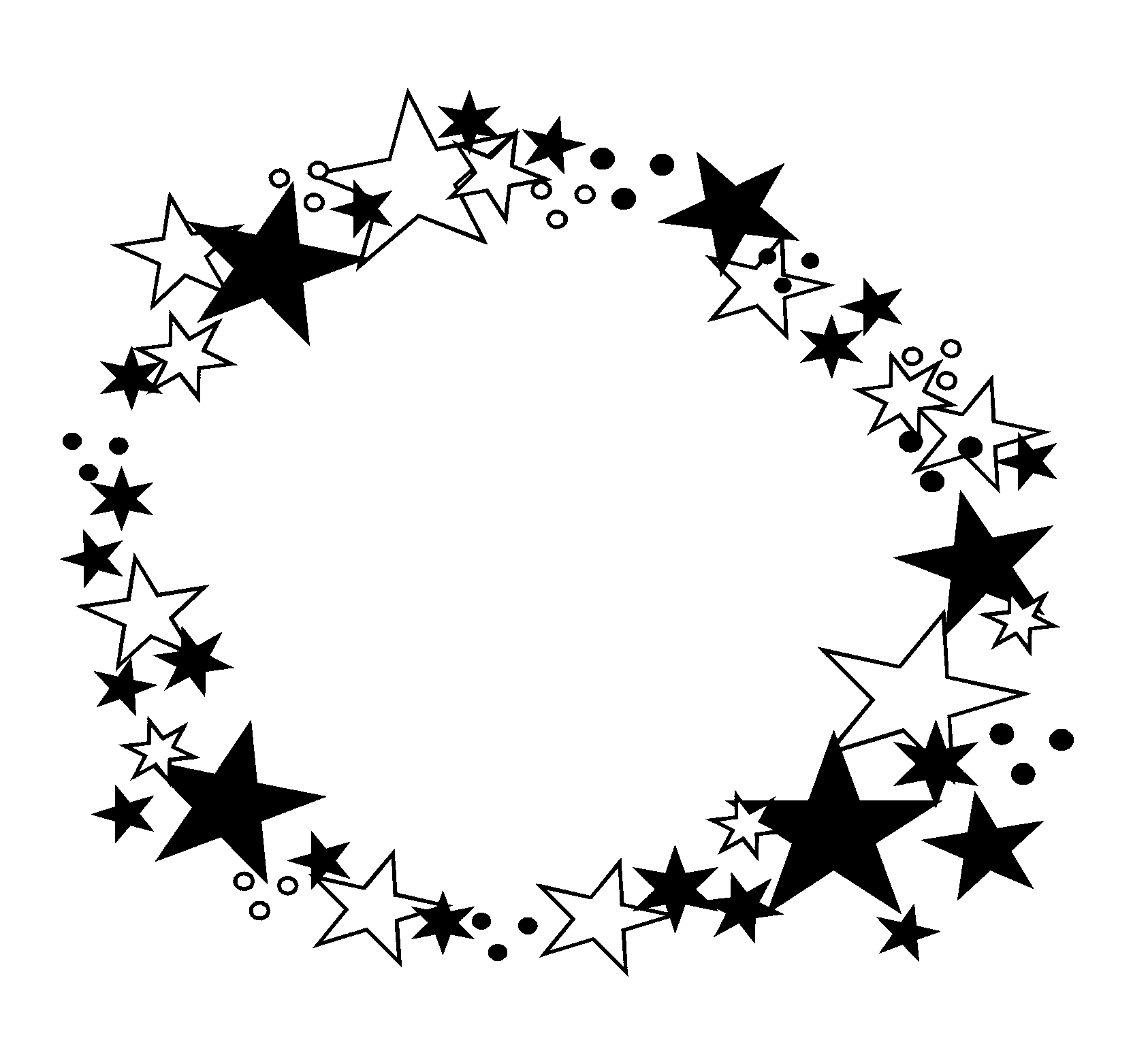 Star  black and white image of stars clipart black and white
