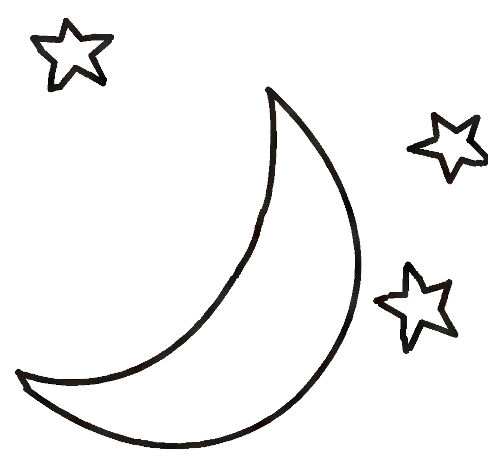 Star  black and white night black and white clipart