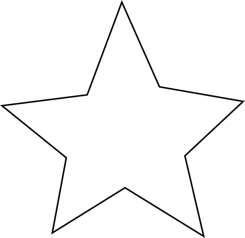 Star  black and white white star clip art image