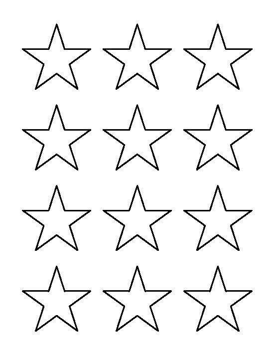 Star outline images 2 inch star pattern use the printable outline for crafts clip art