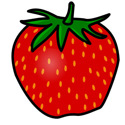 Strawberry clipart black and white free