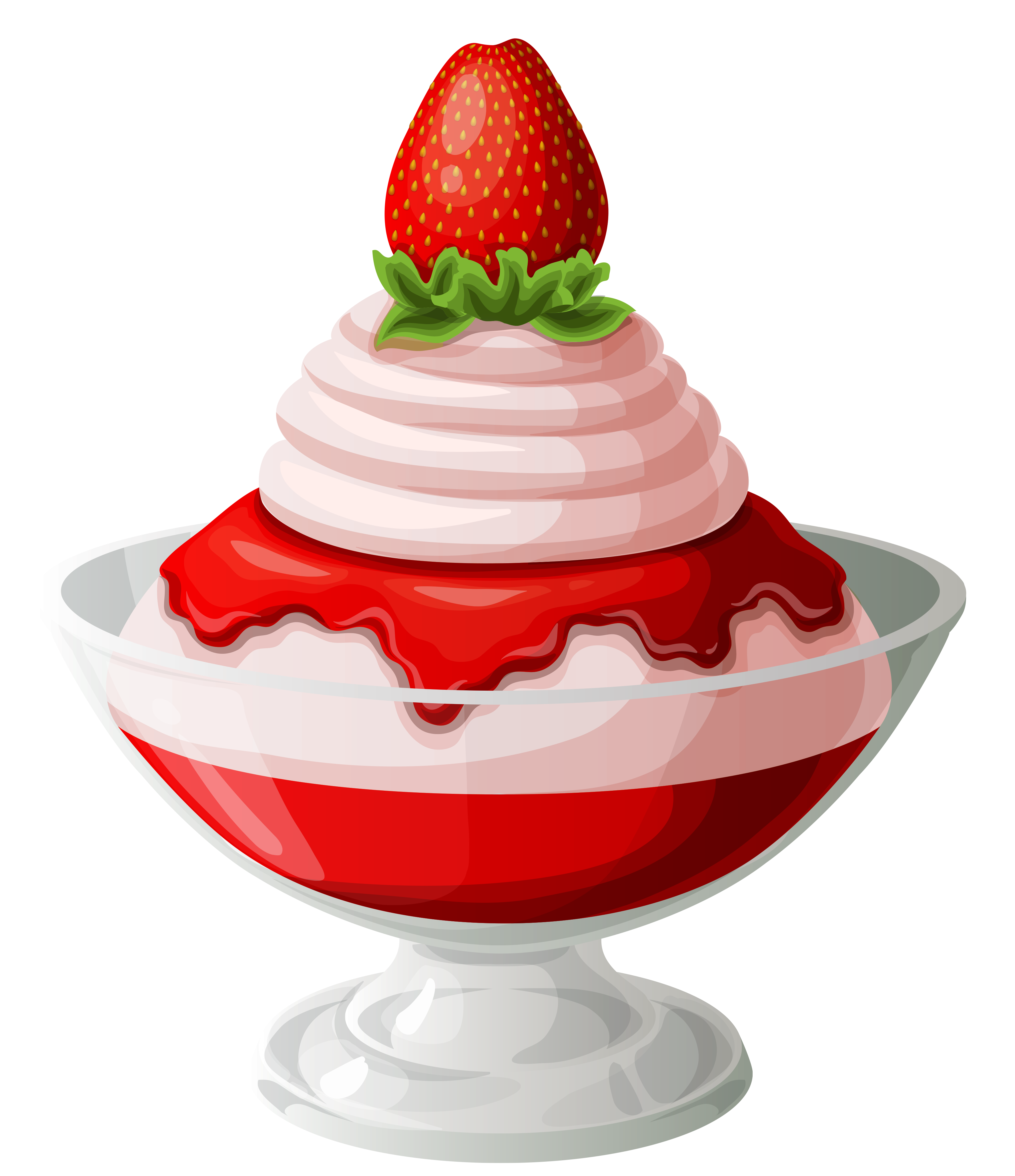 Strawberry ice cream sundae transparent picture 2 clip art