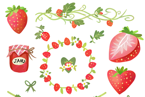 Strawberry strawberries clipart by paulo resende free rf