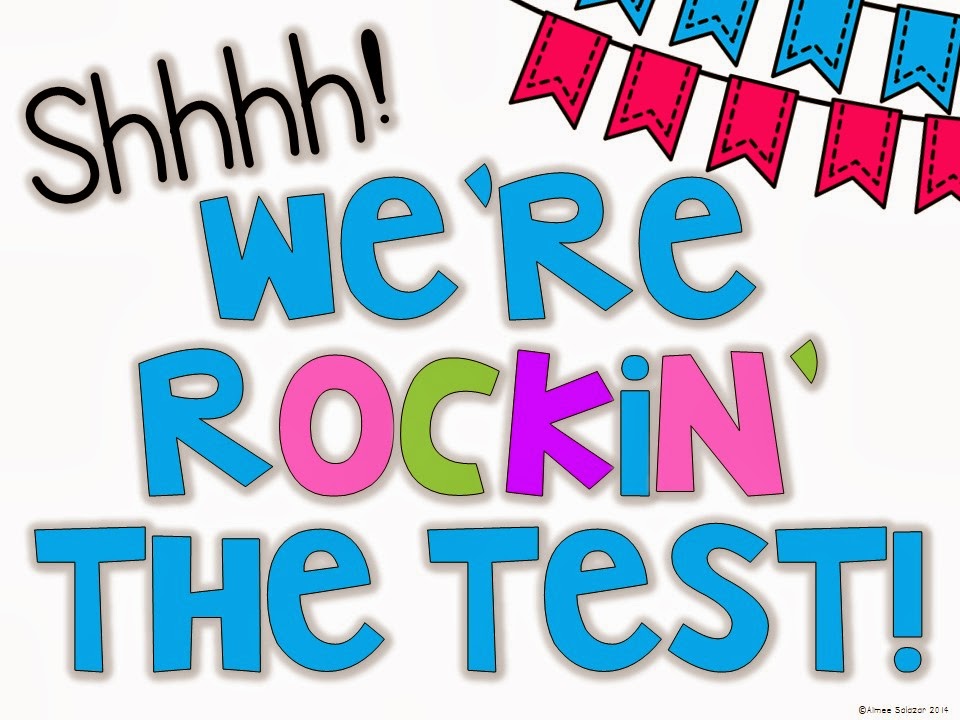 Testing primarily speaking rock the test clipart