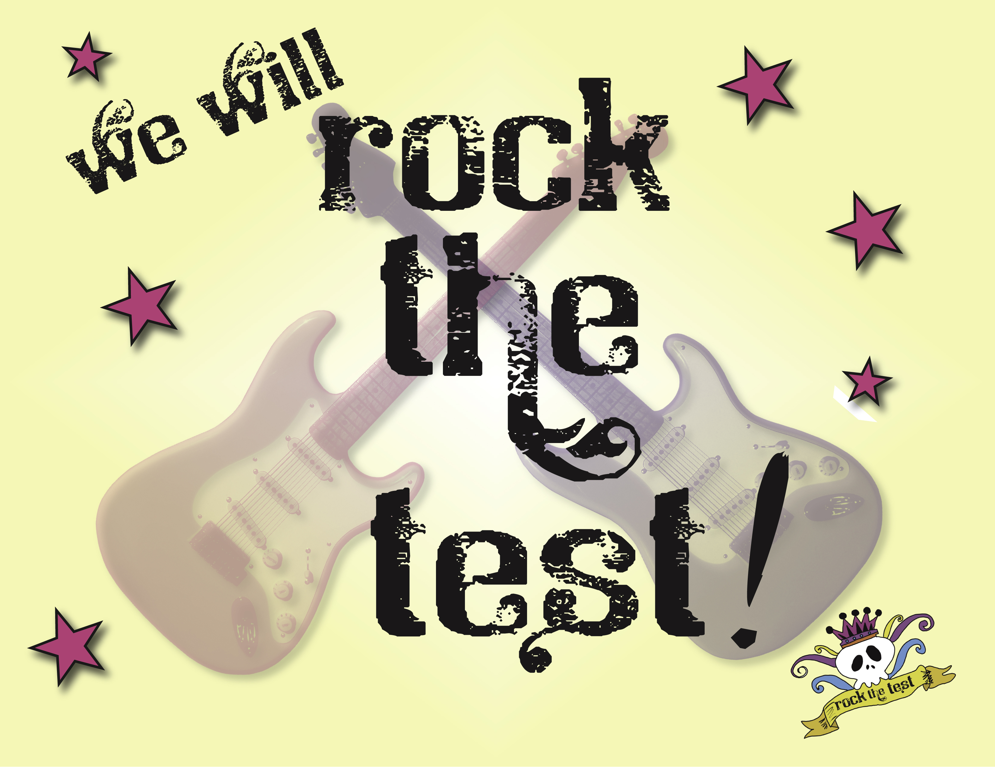 Testing rock the test clipart
