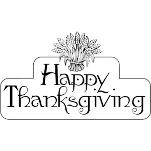 Thanksgiving  black and white happy thanksgiving black and white clipart 2