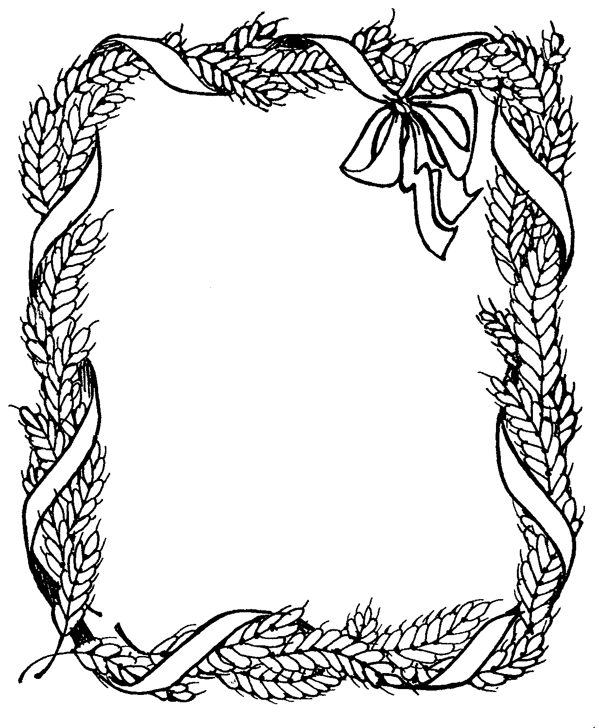 Thanksgiving  black and white thanksgiving border clipart black and white 3