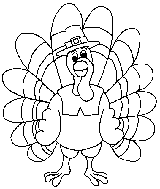 Thanksgiving  black and white turkey clipart black and white 4