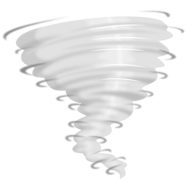 Tornado black and white clipart