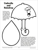 Umbrella and raindrop clip art scholastic printables - WikiClipArt