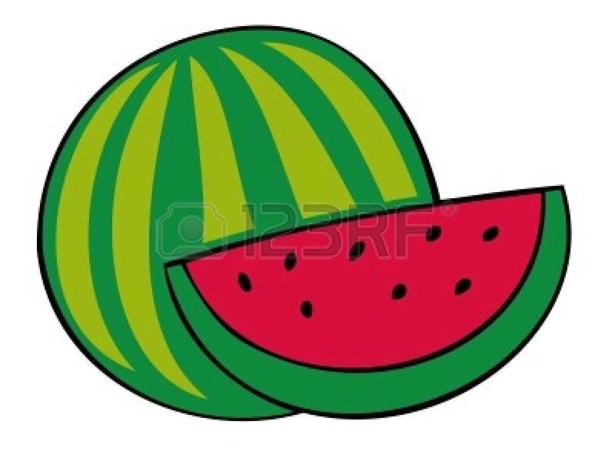 Watermelon cartoon clipart 2