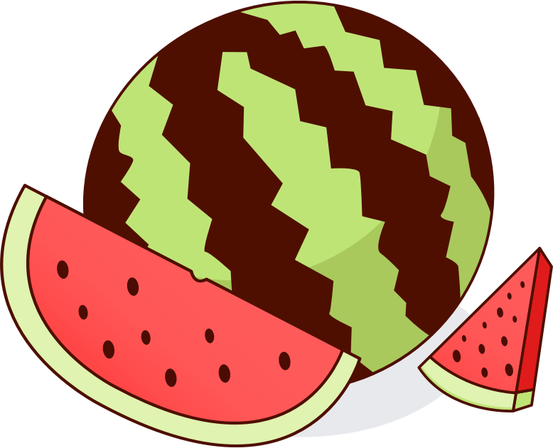 Watermelon clip art black and 2