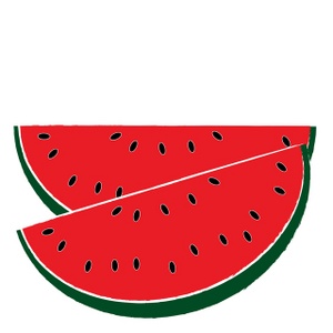 Watermelon clipart black and white free 3