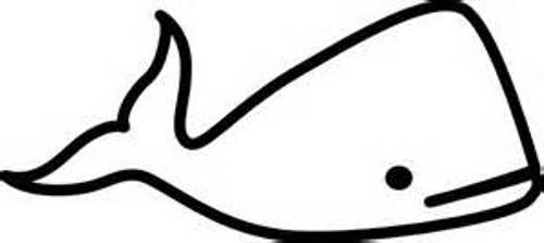 Whale black and white clipart 2