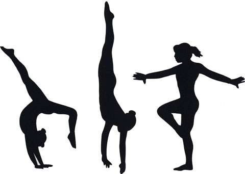 0 images about gymnastics silhouettes on gymnasts clip art