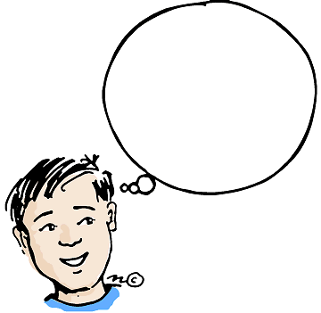 A person thinking clipart