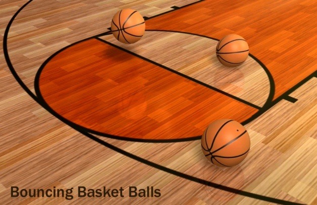 Animated basketball court template for powerpoint clipart