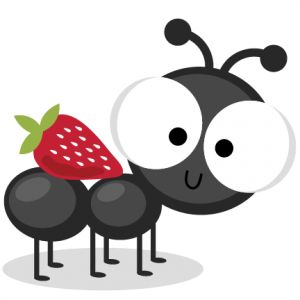 Ants cute clipart and cutting files on