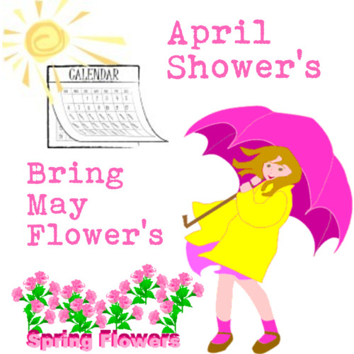 April showers april flowers clipart 2