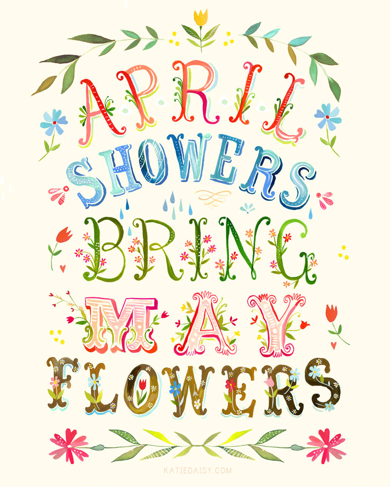 April showers bring may flowers quote addicts clip art