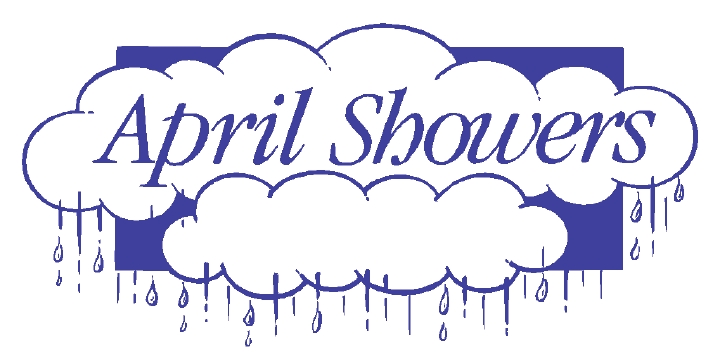 April showers month of may border clipart