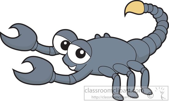 Arachnid clipart gray scorpion cartoon clipart