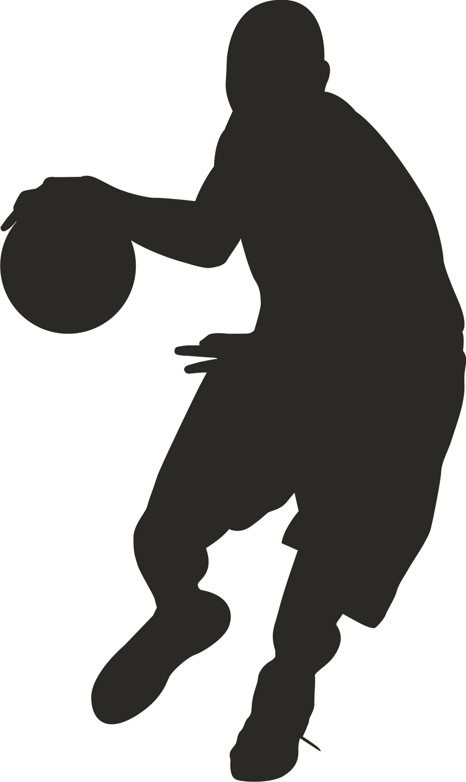 Basketball  black and white basketball player clipart black and white free 9