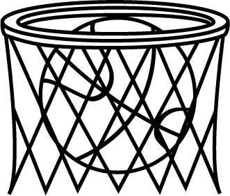 Basketball  black and white black and white basketball in net clip art