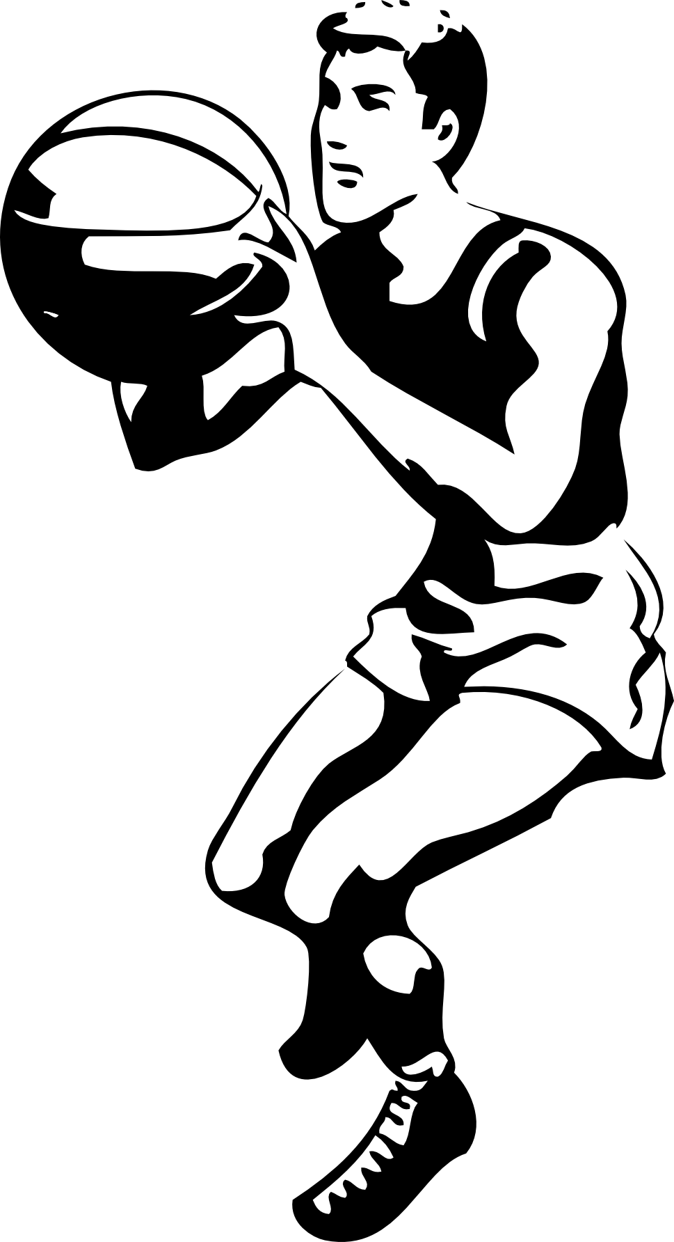 Basketball  black and white black and white images basketball clipart image 4
