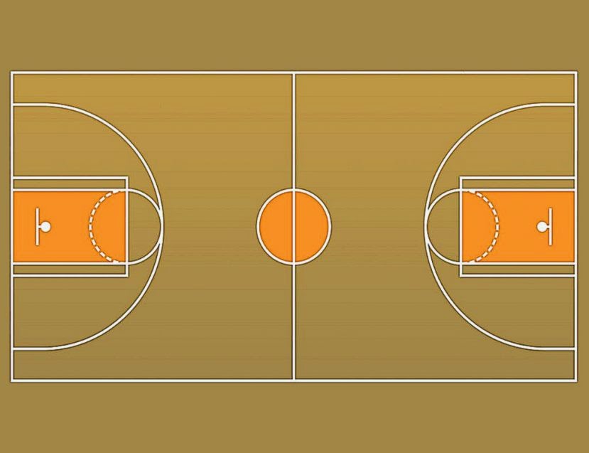 Basketball court clipart 4