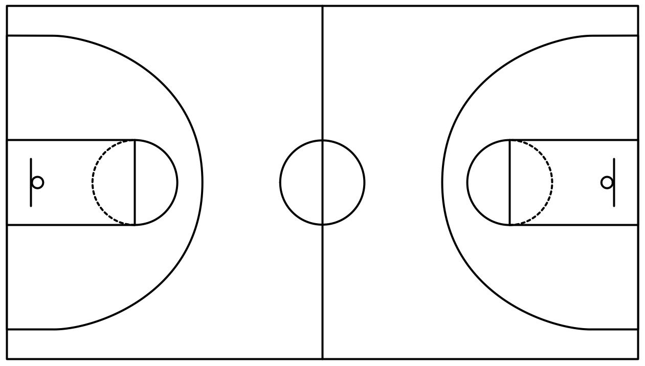 Basketball court clipart 5