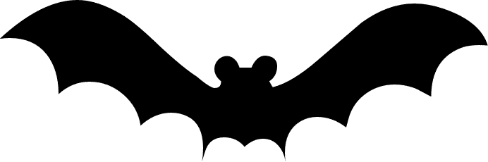 Bat  black and white halloween black bat clipart