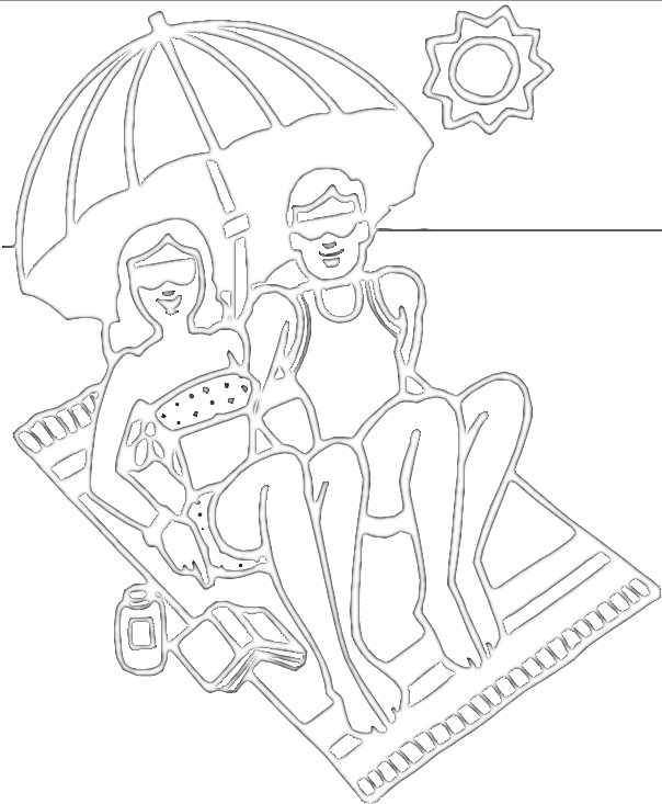 Beach  black and white free black and white school clipart