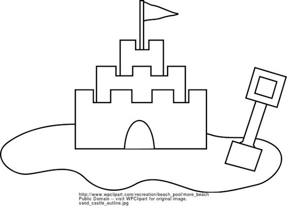 Beach sand castles pool and art images on clip art