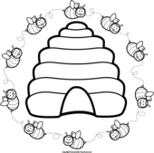 Bee black and white beehive clipart black and white free image ...