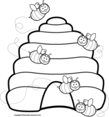 Bee black and white beehive clipart black and white free images image 2 ...